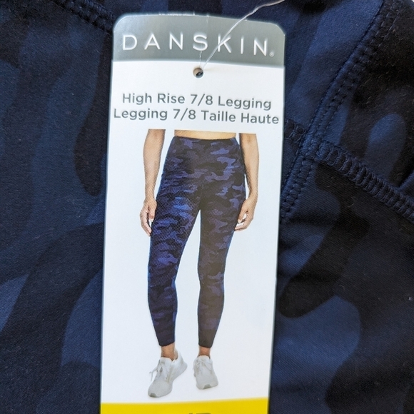 DANSKIN dark blue camouflage high rise leggings size Small - Picture 7 of 10